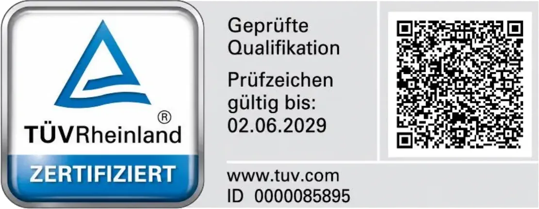 TÜV Zertifikat
